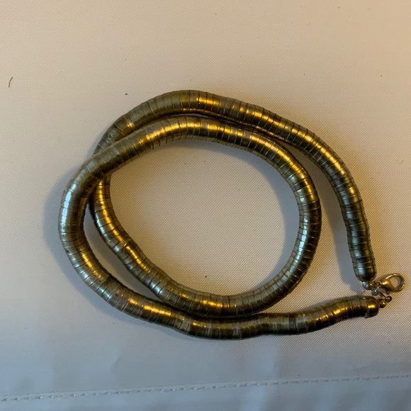 Vintage brutalist maleable metallic necklace/bracelet - Picture 5 of 5